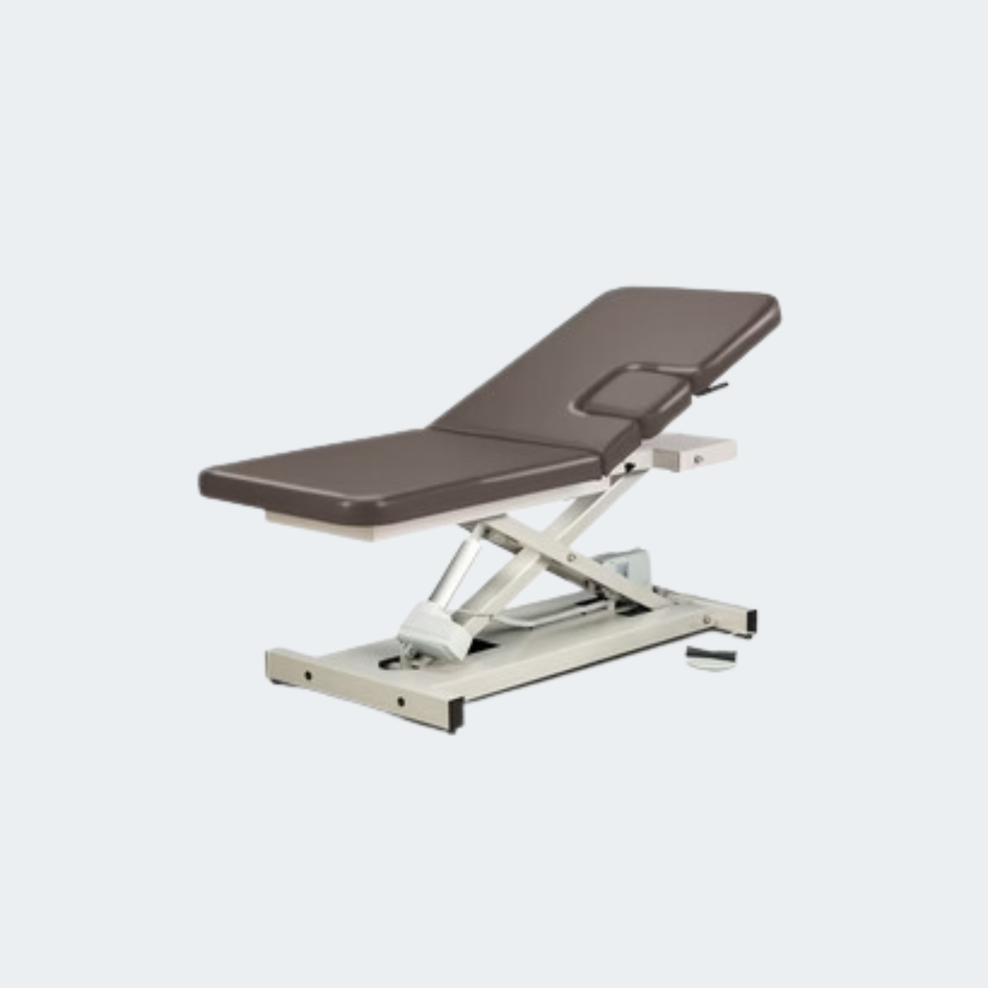 Open Base, Power Imaging Table with Window Drop and Adjustable Backrest