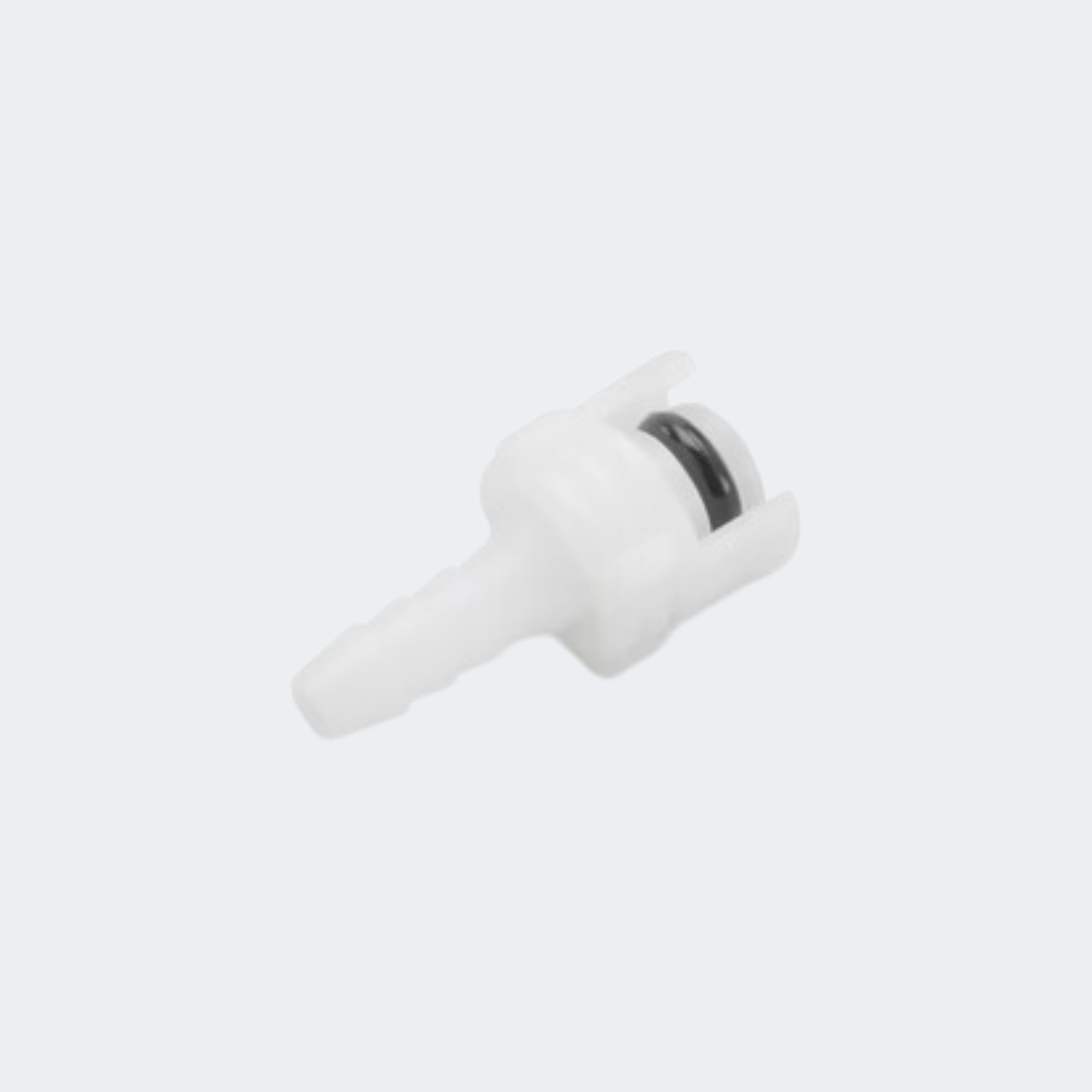 Plastic Male Locking Connector with Barbed End for 5/32" Tubing, use with Marquette 2-Tube Systems