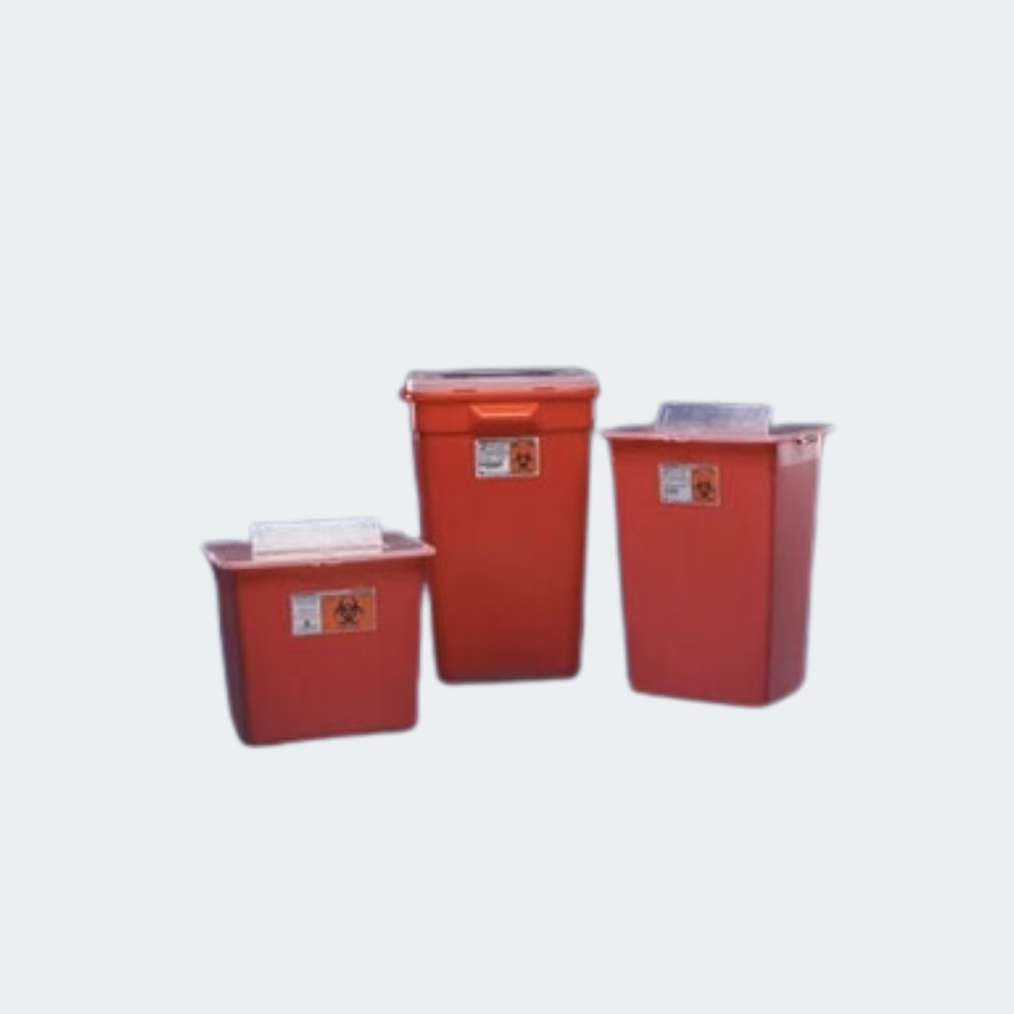Sharps Container 10 Gallon Red with Clear Lid (6/CA)