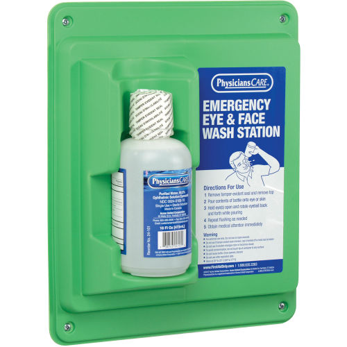 PhysiciansCare® Wall Mount Eye Flush Station, Single, 16 Oz. Bottle, 24-000AOSS Medical SupplyEye WashAOSS Medical Supply