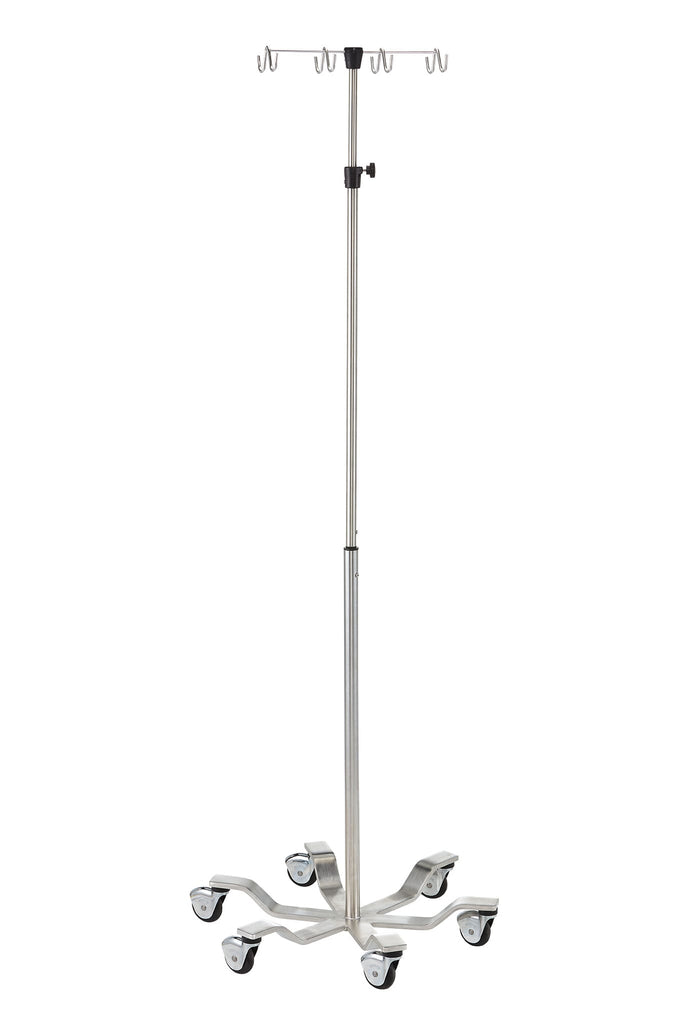 I.V Stand 6-Legs, 25", SST, Rake Top