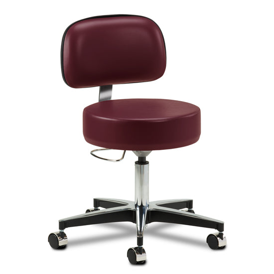 5-Leg Pneumatic Stool with Backrest