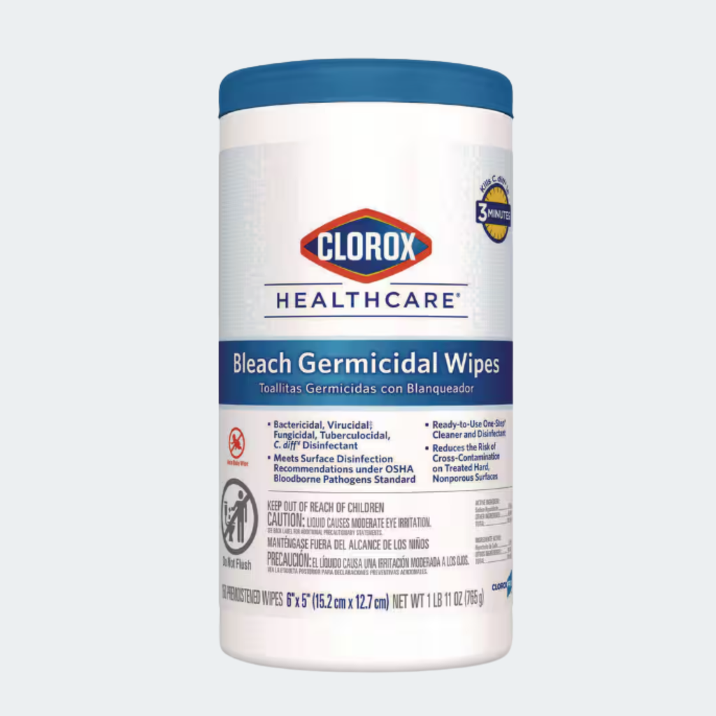 Clorox Wipes Bleach Germicidal 6"x5" (150EA/CAN, 6CAN/CA)
