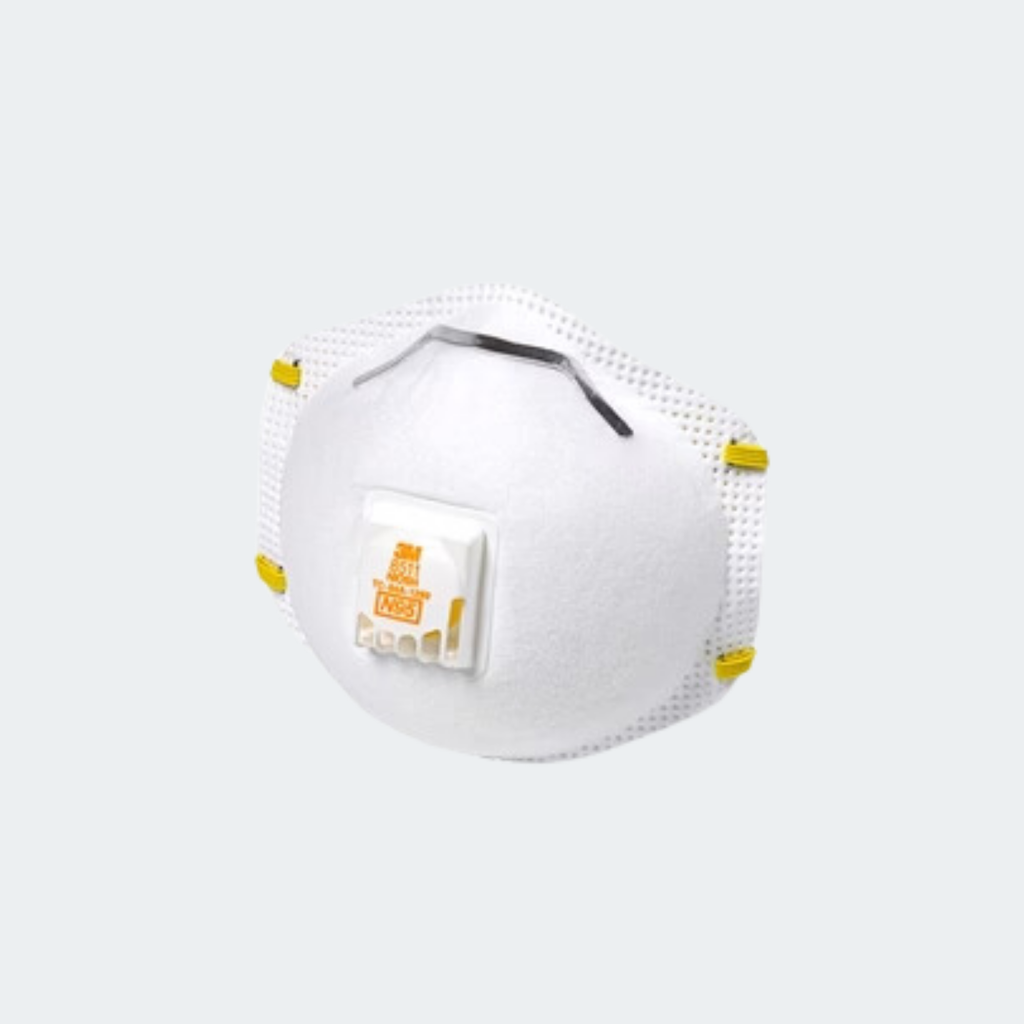 The 3M 8511 N95 Masks offer comfortable extended wear in dusty environments. This particulate respirator is durable and has no spare parts to clean. 3M 8511 masks feature 3M's patented Advanced Electret Media and the Cool Flow Exhalation Valve to make breathing easier and cooler. An innovative M-nose clip adjusts easily to provide an effective seal to reduce eyewear fogging. The soft inner material of the 3M 8511 N95 mask provides added comfort while the cup shape design makes this respirator spacious &