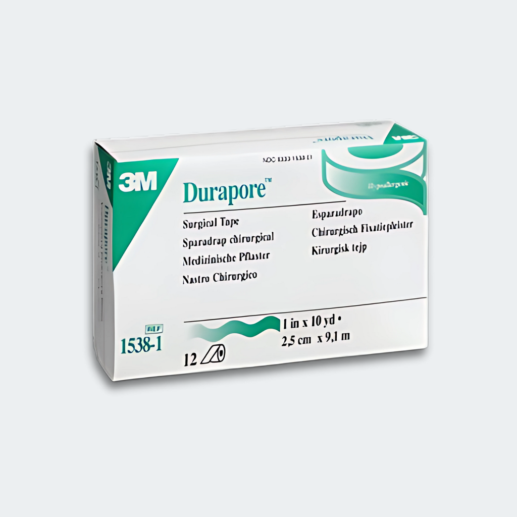 Durapore surgical tape is a&nbsp;"silk-like"&nbsp;general purpose paper tape with strong adhesion which works well for many different applications

3M&nbsp;Durapore&nbsp;is an excellent&nbsp;silk-like&nbsp;general purpose surgical tape, which may be used for many different applications such as securing bulky dressings, tubing and small splints. The latex-free hypoallergenic adhesive offers high strength adhesion that is gentle to the skin. Excellent for repeated applications on sensitive skin and elderly pa