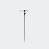 Slow-descending stainless telescoping top pole
Outer tube is 7/8″”; inner tube is 11/16″”
2-hook top
Stainless 3″” x 1/2″” mounting pin for solid, secure attachment to beds, gurneys and medical carts
60″” fully extended; 33″” compressed