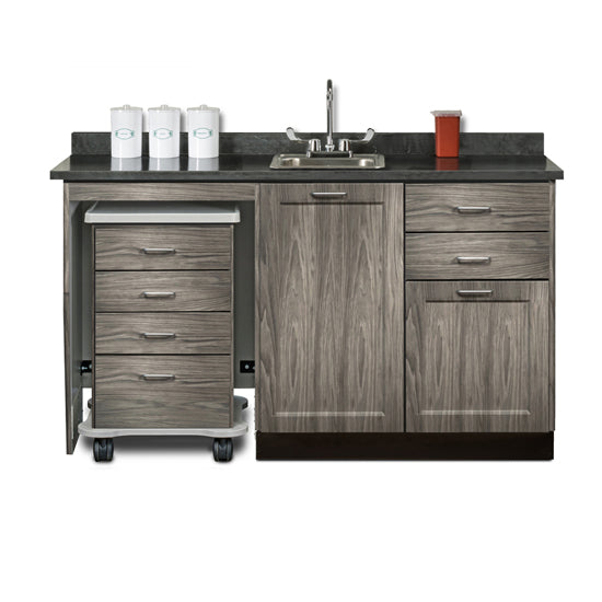 60" Fashion Finish, Cart-Mate Cabinet/Cart Left