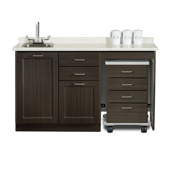 60" Fashion Finish, Cart-Mate Cabinet/Cart Left