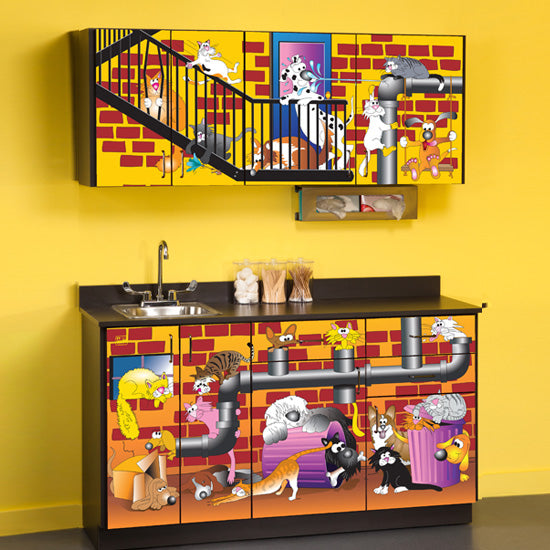 Alley Cats and Dogs base and wall Cabinets