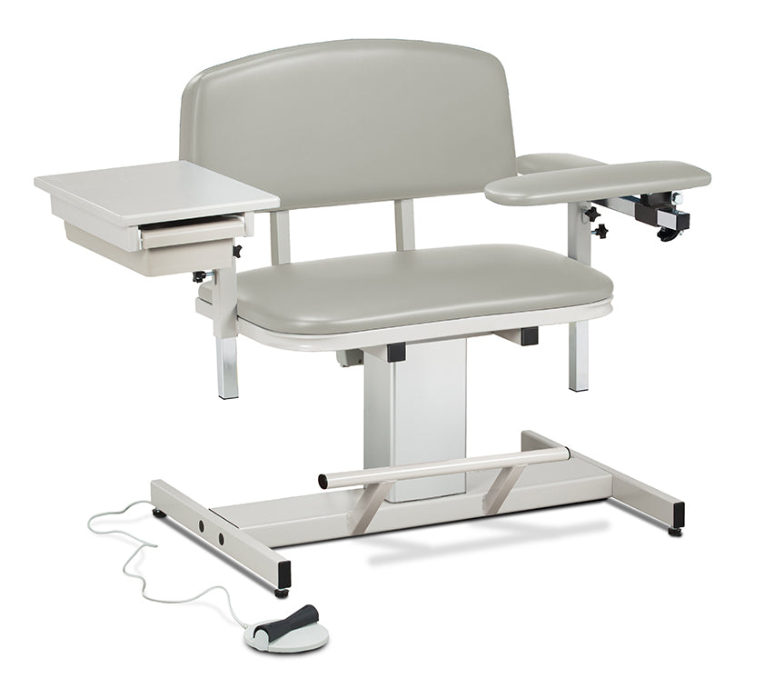 Power Series, Extra-Wide, Blood Drawing Chair with Padded Flip Arm and Drawer