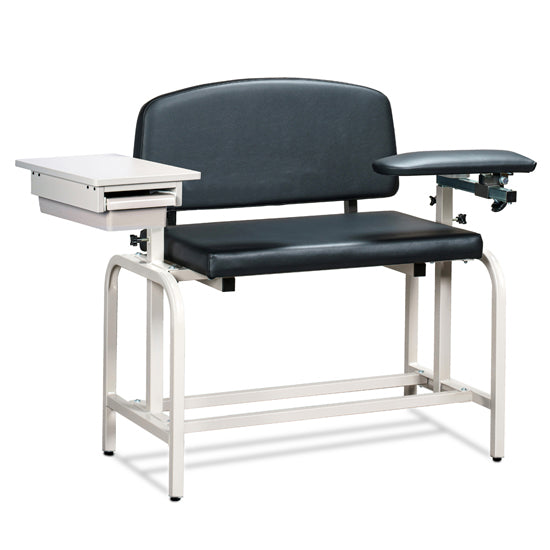 Lab X Series, Extra-Wide /Extra-Tall, Blood Chair/ Padded Flip Arm and Drawer