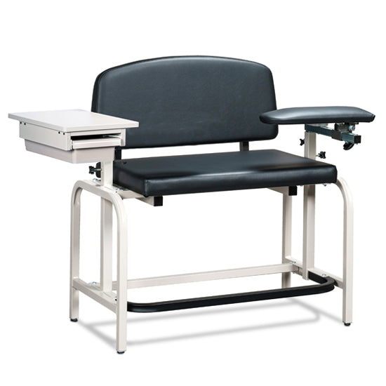 Lab X Series, Heavy-Duty, Extra-Tall, Draw Chair with Padded Flip Arm & Drawer