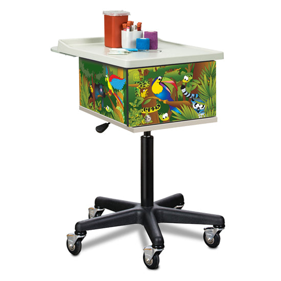 Rainforest Follies, 2-Bin, Phlebotomy Cart