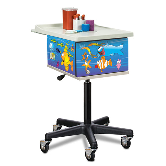 Ocean Commotion, 2-Bin, Phlebotomy Cart