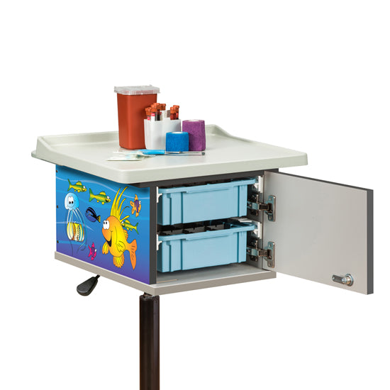 Ocean Commotion, 2-Bin, Phlebotomy Cart