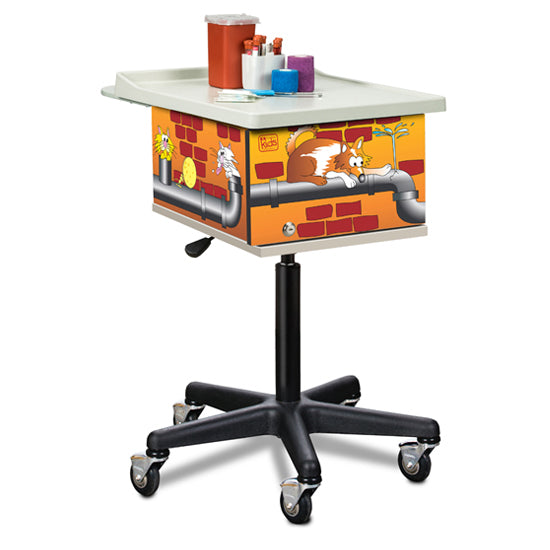 Alley Cats and Dogs, 2-Bin, Phlebotomy Cart