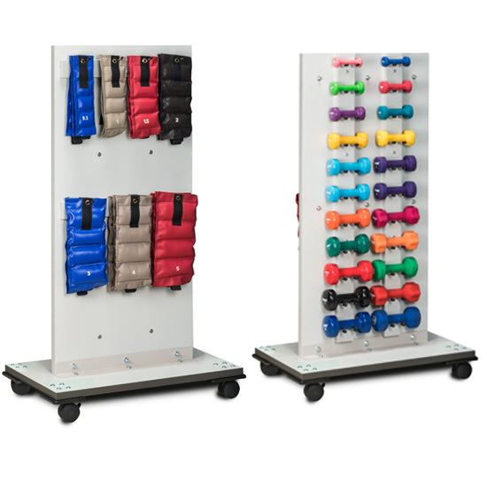 Mobile Cuff Weight and Dumbbell Rack