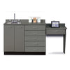 Base Cabinet Set with 2 Doors, 5 Drawers, Desk and Sink