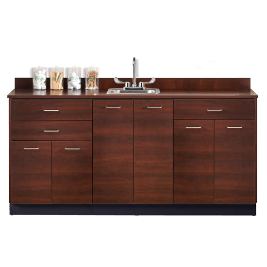 Base Cabinet with 6 Doors and 3 Drawers Made in the USA sink optional