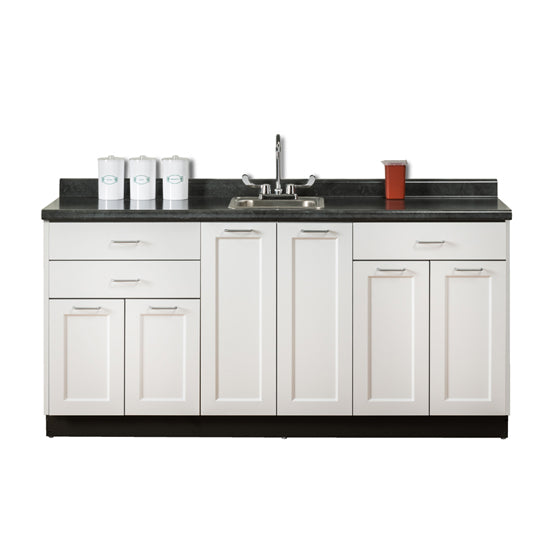 72" Fashion Finish, Base Cabinet with countertop and sink include