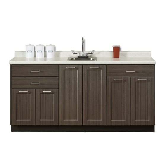 72" Fashion Finish, Base Cabinet with countertop and sink include