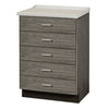 Fashion Finish, Stationary Treatment Cabinet with 5 Drawers