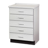 Molded Top Treatment Cabinet with 5 Drawers