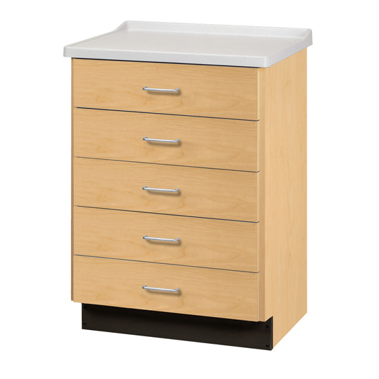 Molded Top Treatment Cabinet with 5 Drawers