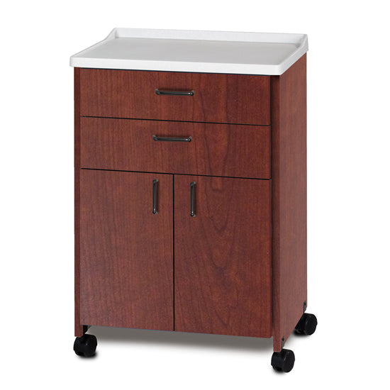 Molded Top, Mobile Treatment Cabinet with 2 Doors and 2 Drawers