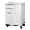 Fashion Finish, Molded Top, Mobile Treatment Cabinet with 2 Doors and 2 Drawers