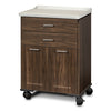 Fashion Finish, Molded Top, Mobile Treatment Cabinet with 2 Doors and 2 Drawers