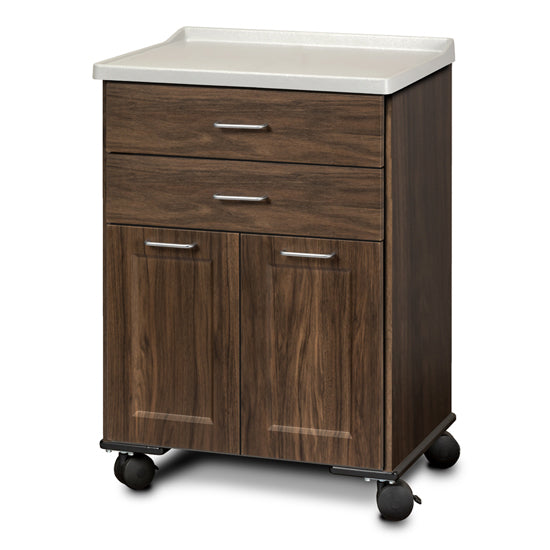 Fashion Finish, Molded Top, Mobile Treatment Cabinet with 2 Doors and 2 Drawers