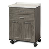 Fashion Finish, Molded Top, Mobile Treatment Cabinet with 2 Doors and 2 Drawers