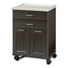 Fashion Finish, Molded Top, Mobile Treatment Cabinet with 2 Doors and 2 Drawers