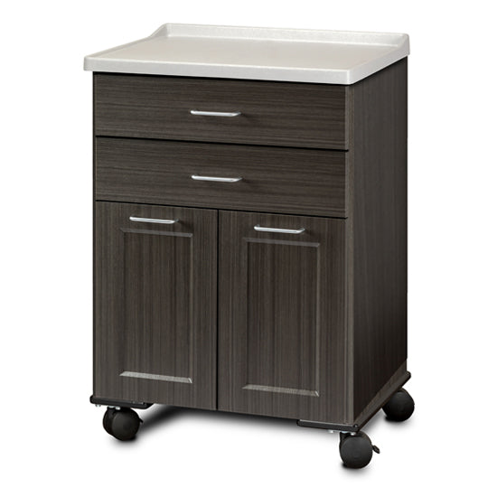 Fashion Finish, Molded Top, Mobile Treatment Cabinet with 2 Doors and 2 Drawers