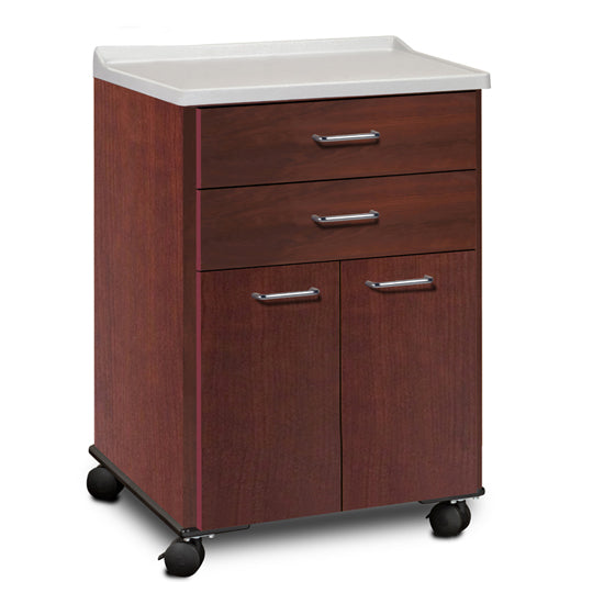 Molded Top, Mobile Treatment Cabinet with 2 Doors and 2 Drawers