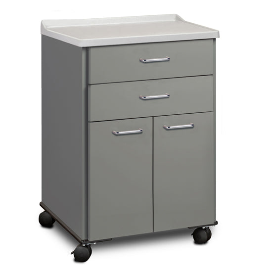 Molded Top, Mobile Treatment Cabinet with 2 Doors and 2 Drawers