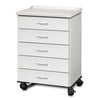 Fashion Finish, Molded Top, Mobile Treatment Cabinet with 5 Drawers