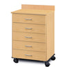 Mobile Treatment Cabinet with 5 Drawers