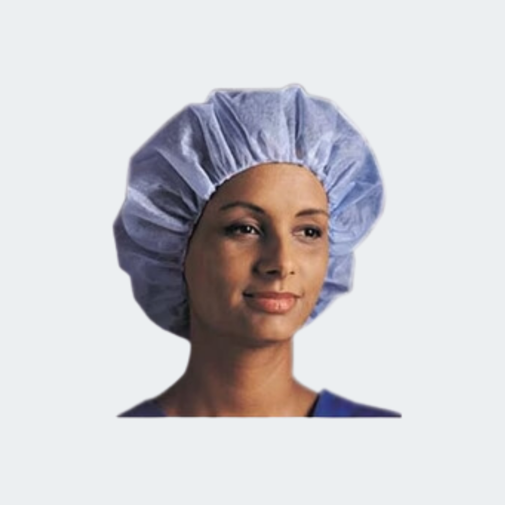 AOSS Blue Elastic Bouffant Cap - 100/BOX