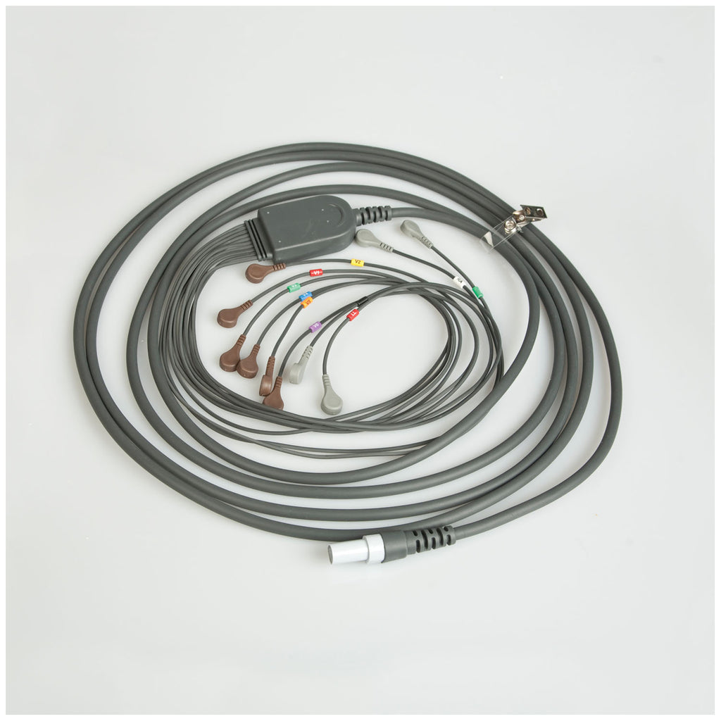 10 Lead Patient Cable For Q-Stress, AHA 25" Leadwires , Snap Connection (US Only)