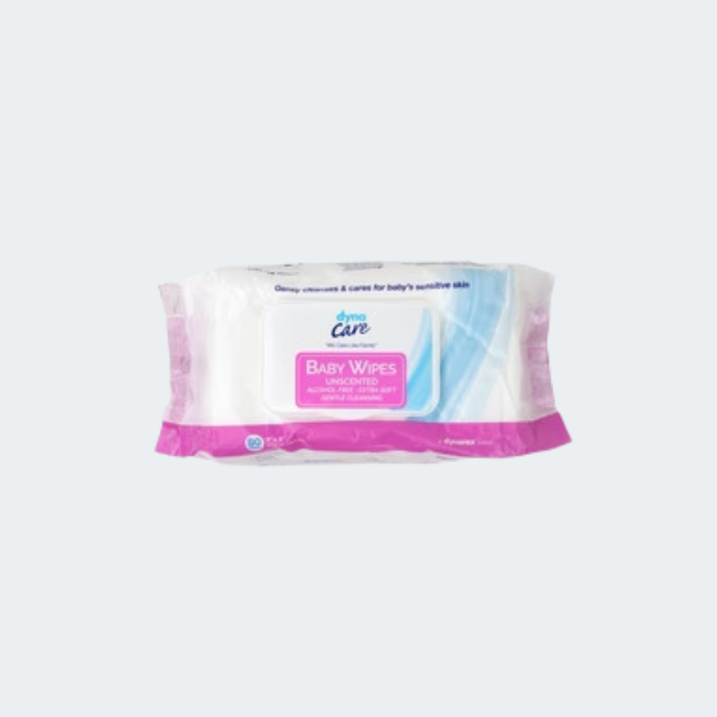 Baby Wipes Unscented Soft Pack 7"x8" 