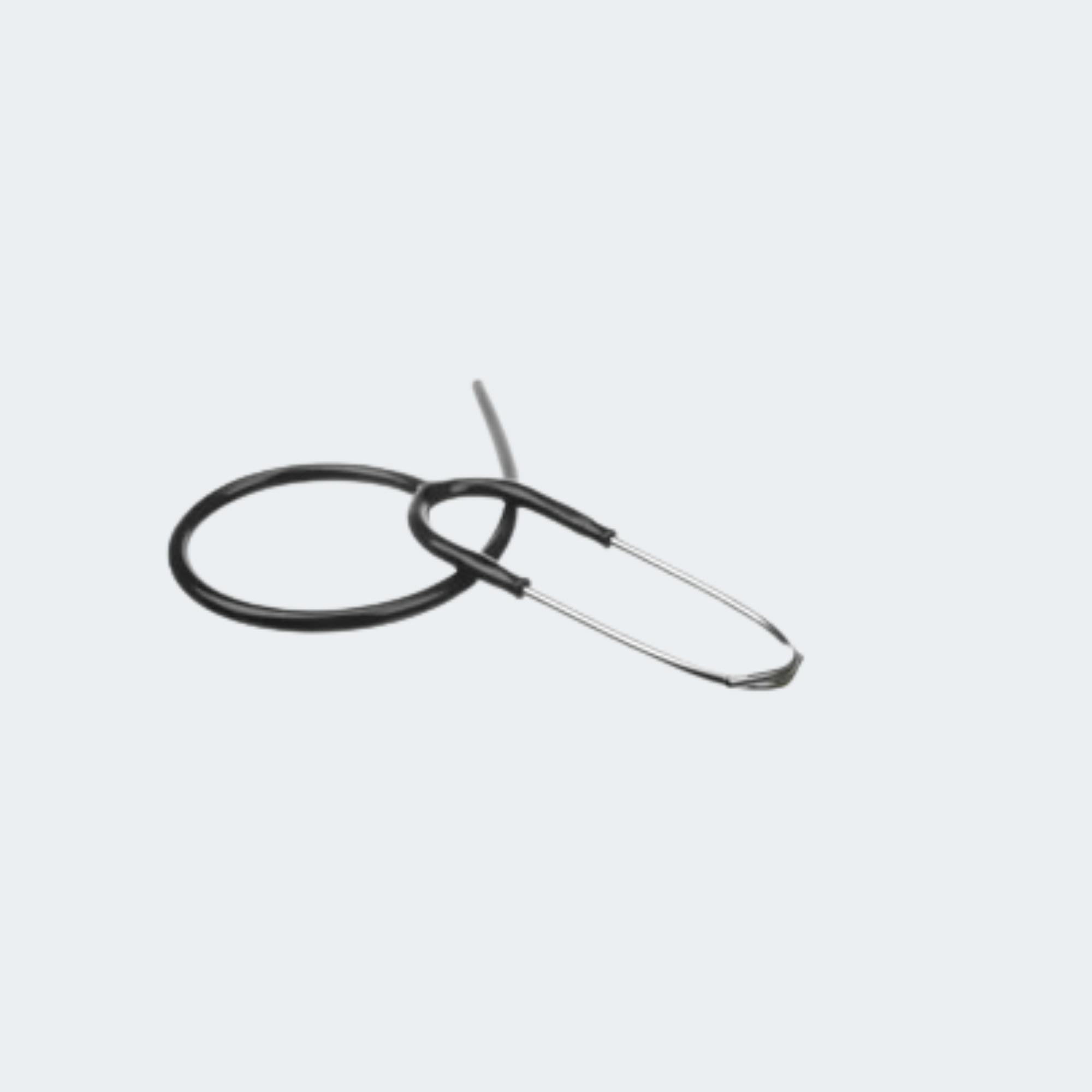 Binaural/Y-Tube Professional Stethoscope Spring Assembly and Tubing, Black
