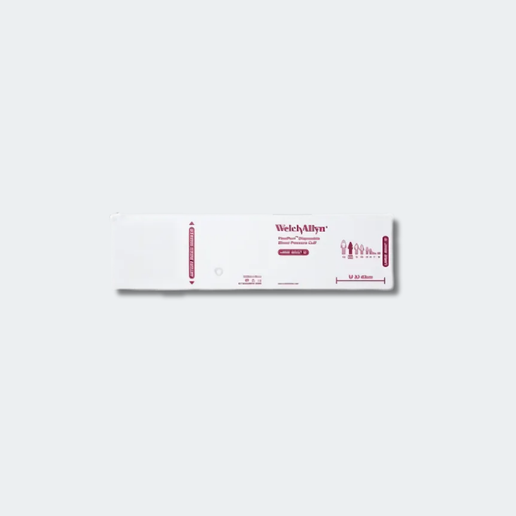 Welch Allyn FlexiPort Blood Pressure Cuff; Size-12 Large Adult, Soft Disposable, No Tubes or Connectors; Qty. 20; Cuff Range 32-43 CM