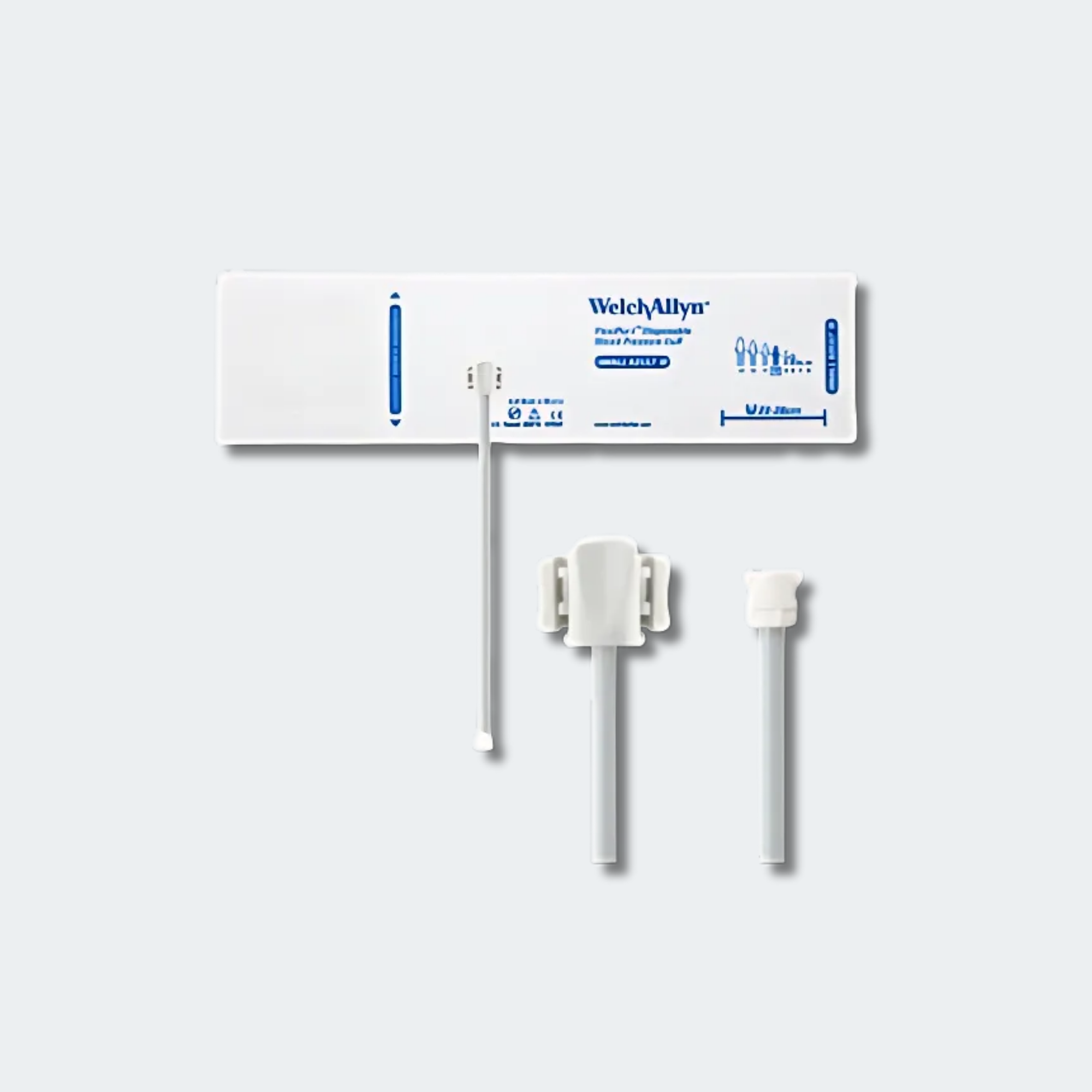 Welch Allyn FlexiPort Blood Pressure Cuff; Size-10 Small Adult, Soft Disposable, 1-Tube, Female Locking (#5082-182) Connector; Qty. 20