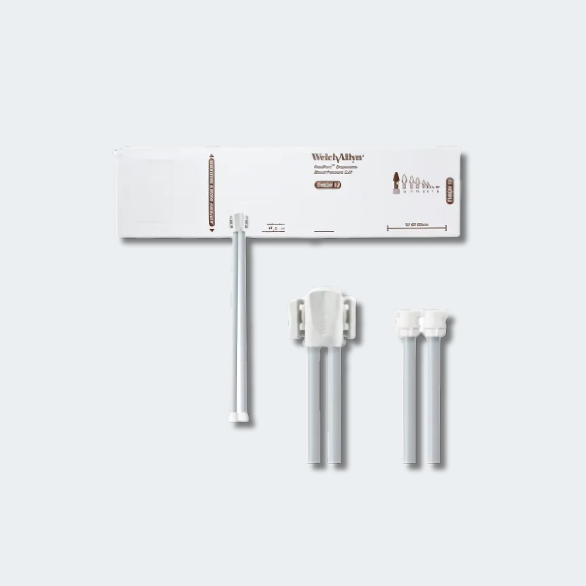 Welch Allyn FlexiPort Blood Pressure Cuff; Size-13 Thigh, Soft Disposable, 2-Tubes, Female Locking (#5082-182) Conn ectors; Qty. 20