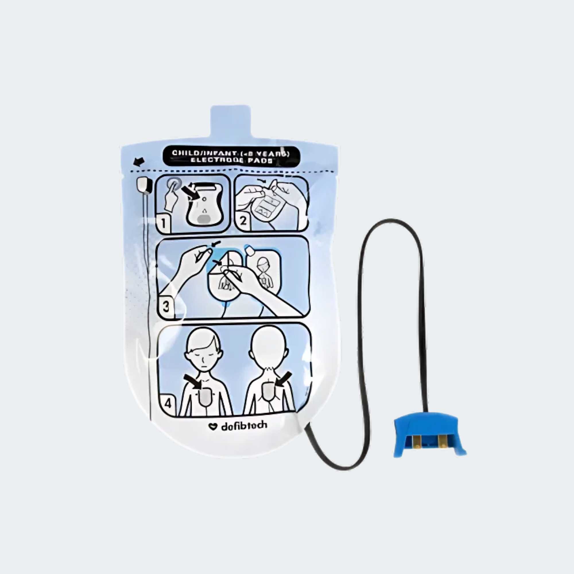 Defibtech Lifeline or Lifeline AUTO AED Pediatric Defibrillation Electrode Pads - DDP-200P