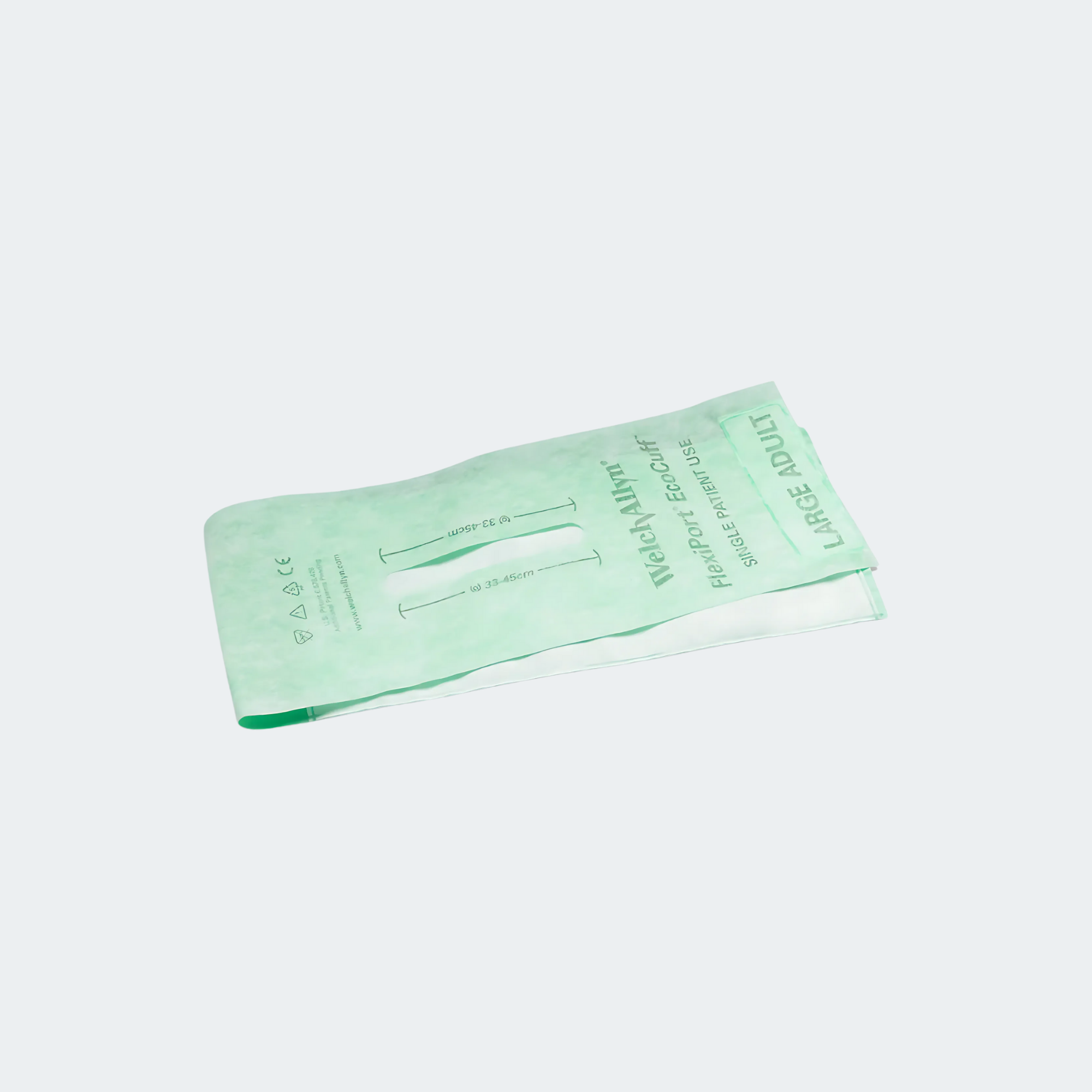 Welch Allyn FlexiPort ECO Blood Pressure Cuff; Size-12 Large Adult, Single-Patient Use, No Tubes or Connectors; Qty. 100; Cuff Range 33-45 CM