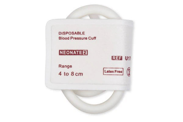 Blood Pressure Cuff, Neonate 2, 1 and 2 Tube, Luer Slip Connector, Disposable, 10/bx (US Only)