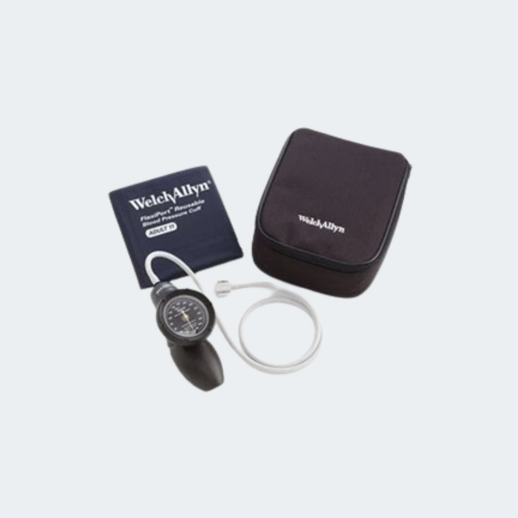 Hand Aneroid Sphygmomanometer with DuraShock Gear Free, Super Shock Resistant Technology, Jewel Movement, Laser Engraved Dial, Lifetime Calibration Warranty, Zipper Case, Size-11 Adult, Reusable (Two Piece) 1-Tube Cuff